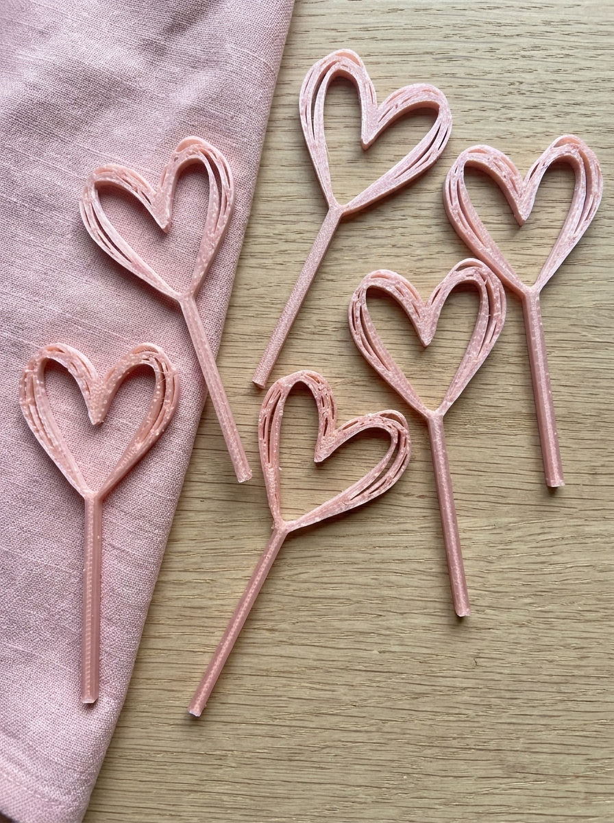 Heart Cupcake Toppers