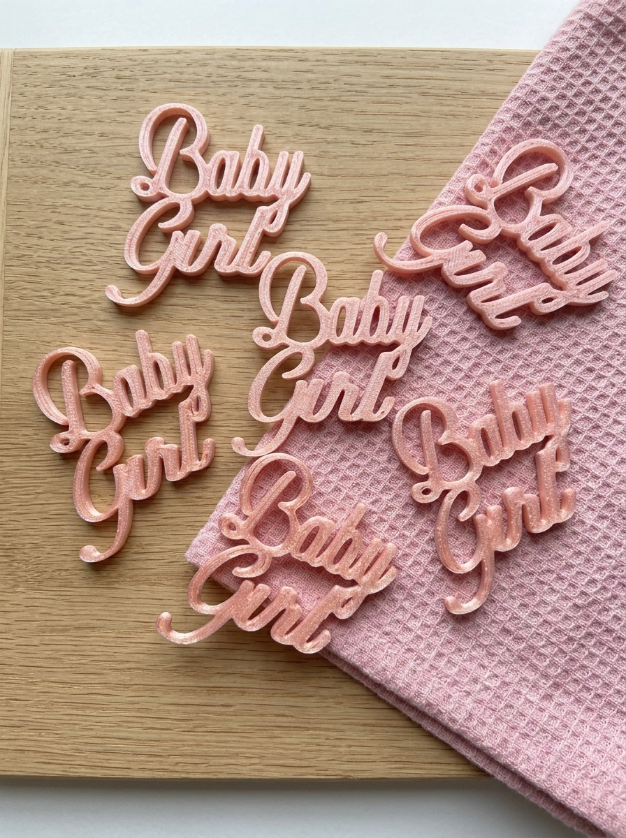 Baby Girl Cupcake Toppers
