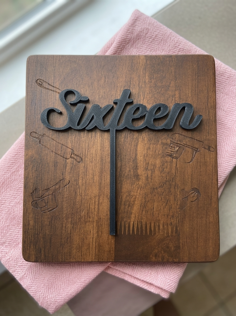 Sixteen Cake Topper